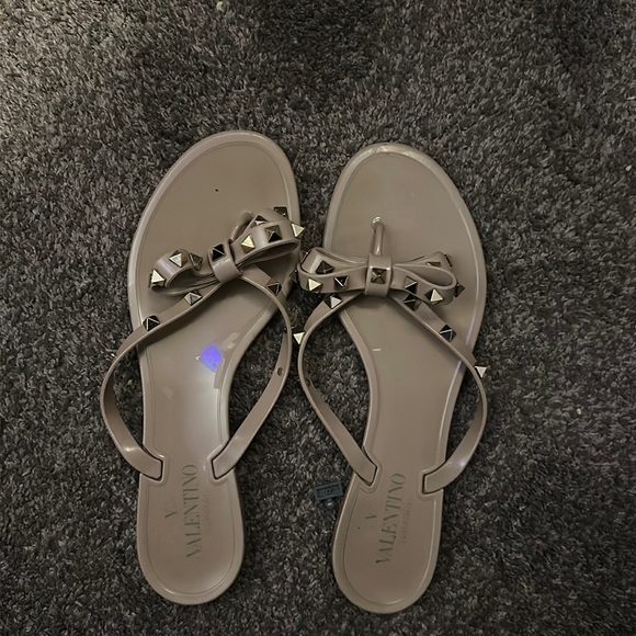 Valentino rock studs jelly sandals